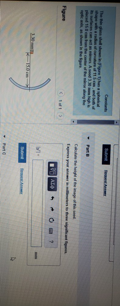 Solved Problem 7 Part A The thin glass shell shown in | Chegg.com