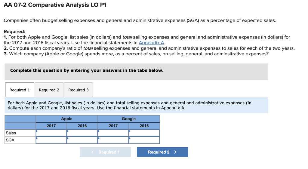 Solved AA 07-2 Comparative Analysis LO P1 Companies often | Chegg.com