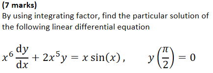 Solved (7 marks) Find the general solution of the separable | Chegg.com