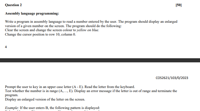 Solved Assembly Language Programming: Write A Program In | Chegg.com