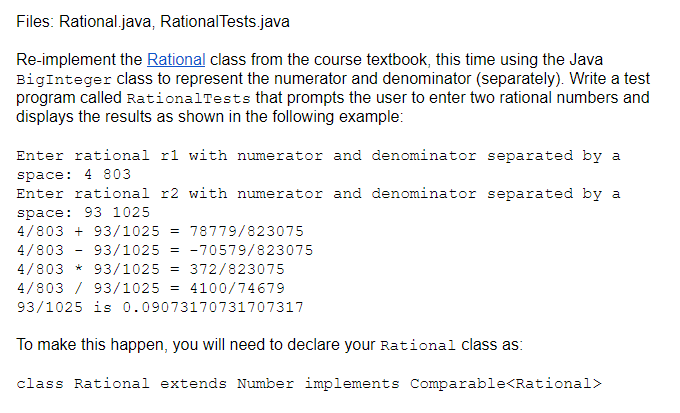 Solved Files: Rational.java, Rational Tests.java | Chegg.com