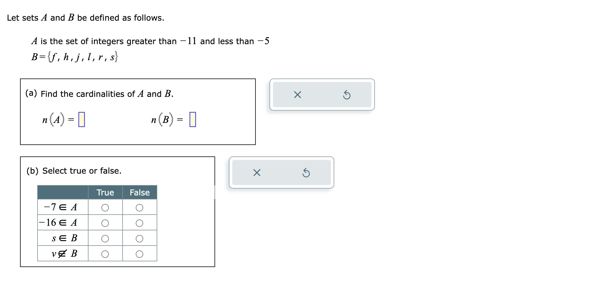 Solved Let Sets A And B Be Defined As Follows. A Is The Set | Chegg.com