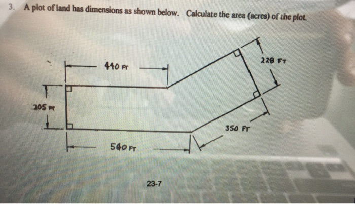 solved-a-plot-of-land-has-dimensions-as-shown-below-chegg