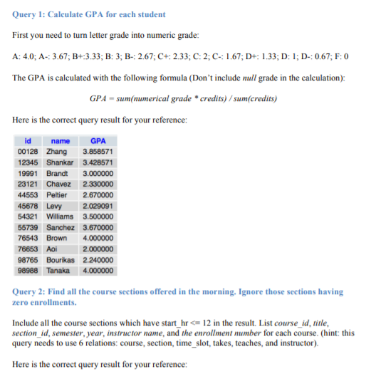Hello, I am working on a java program for sql query | Chegg.com