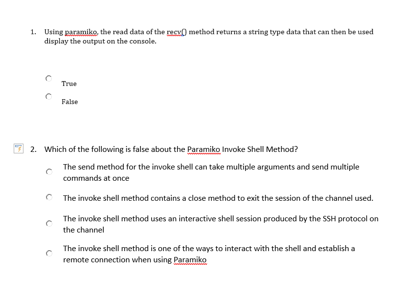 Solved 1 using paramiko the read data of the recyl method chegg