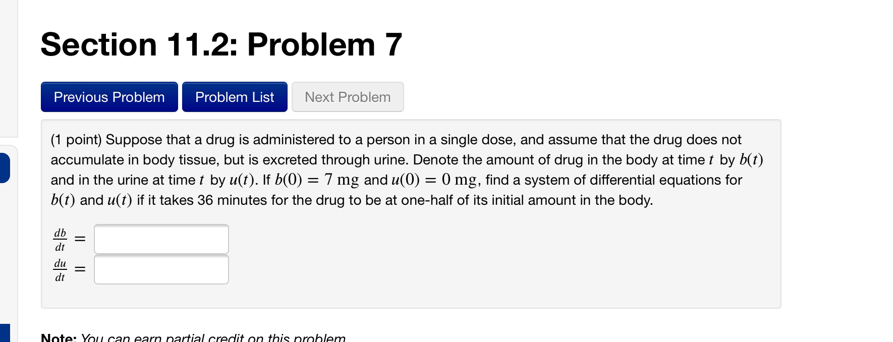 Solved Section 11.2: Problem 7 Previous Problem Problem List | Chegg.com