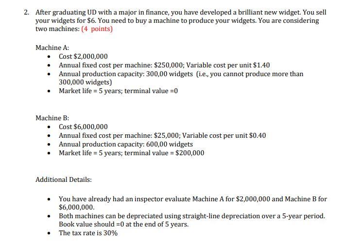 Solved 2. After graduating UD with a major in finance, you | Chegg.com