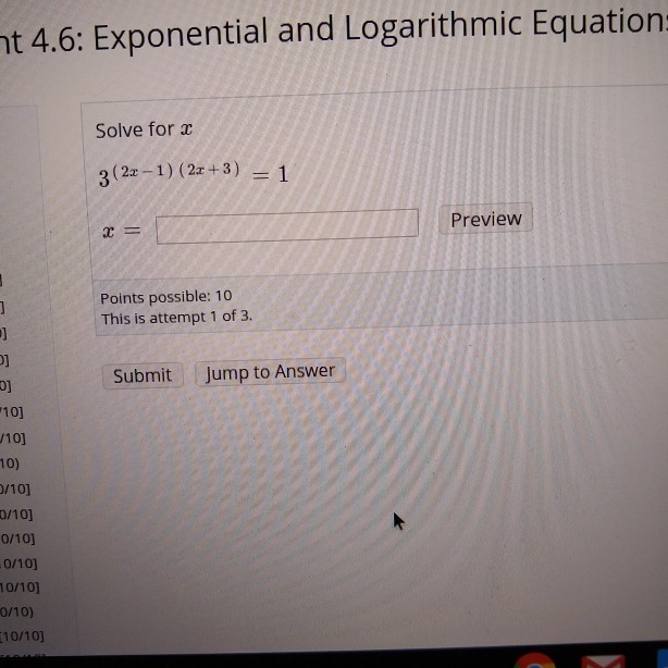 Solved t 4.6: Exponential and Logarithmic Equation Solve for | Chegg.com