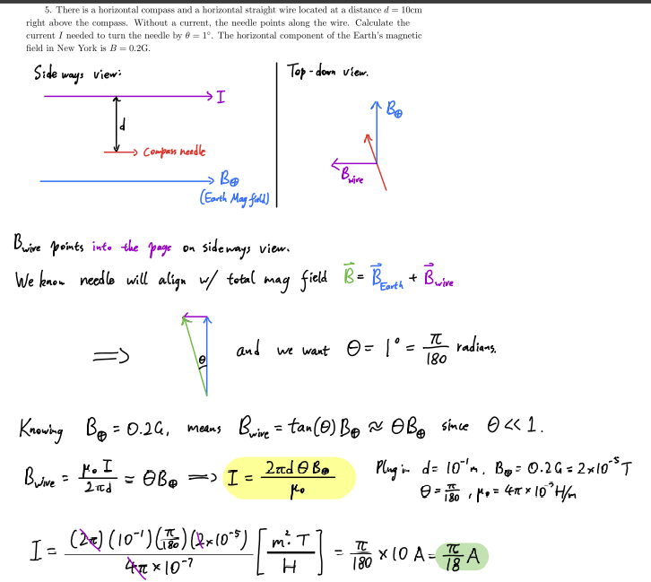 Solved 5. There is a horizontal compass and a horizontal | Chegg.com
