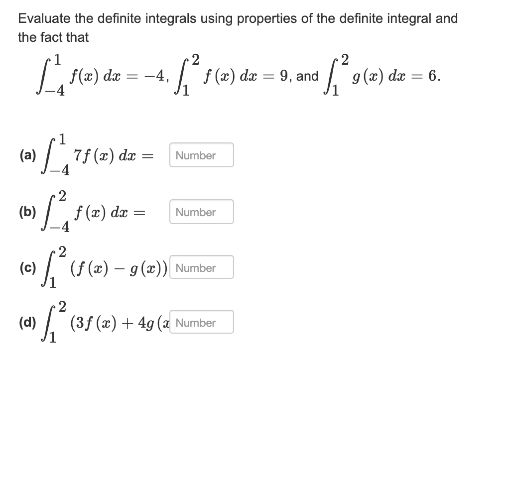 Solved Evaluate The Definite Integrals Using Properties Of | Chegg.com