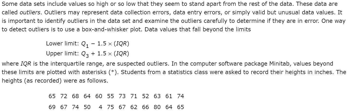 Solved Some data sets include values so high or so low that | Chegg.com