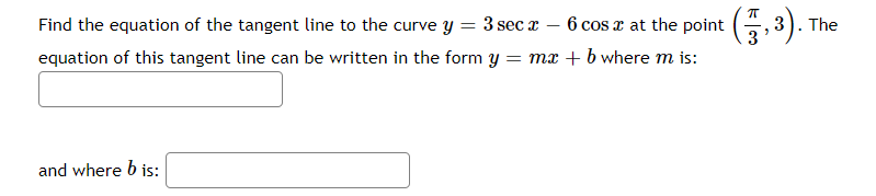 Solved 3). The Find the equation of the tangent line to the | Chegg.com