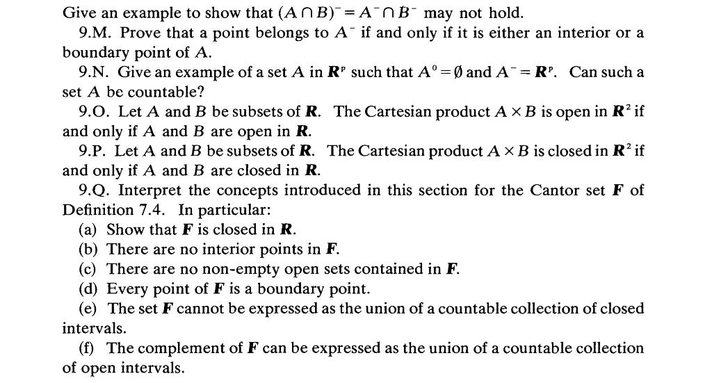 Solved Give An Example To Show That (A∩B)−=A−∩B−may Not | Chegg.com