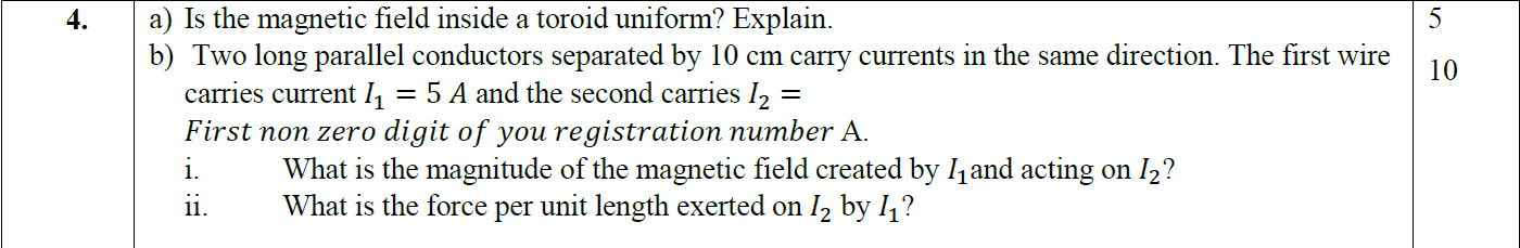 Solved 4. 5 10 a) Is the magnetic field inside a toroid | Chegg.com