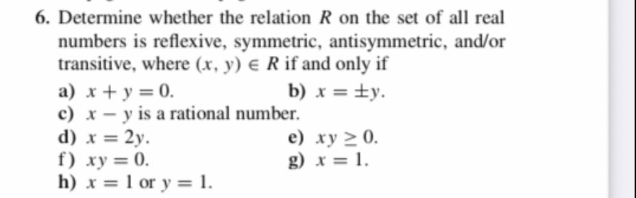 Solved Determine Whether The Relation R ﻿on The Set Of All | Chegg.com