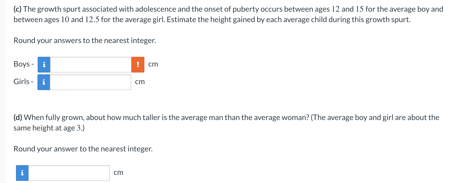 Solved Height velocity graphs are used by endocrinologists