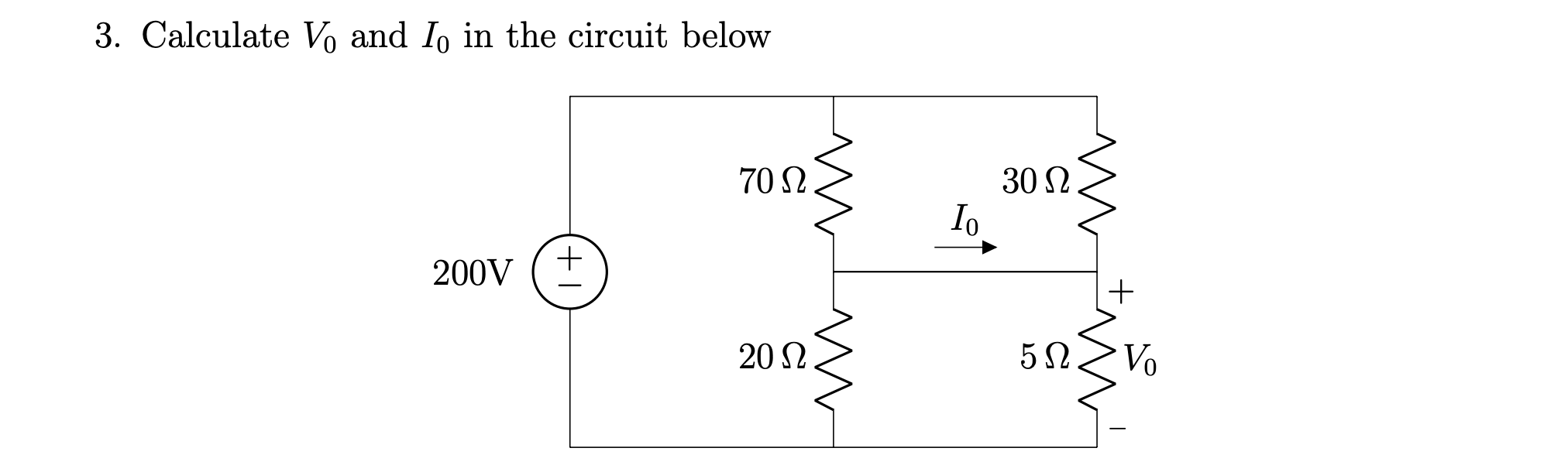 Solved 3. Calculate V0 And I0 In The Circuit Below | Chegg.com