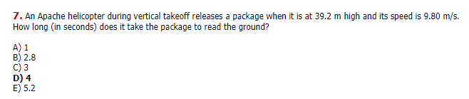 Solved 7. An Apache helicopter during vertical takeoff | Chegg.com