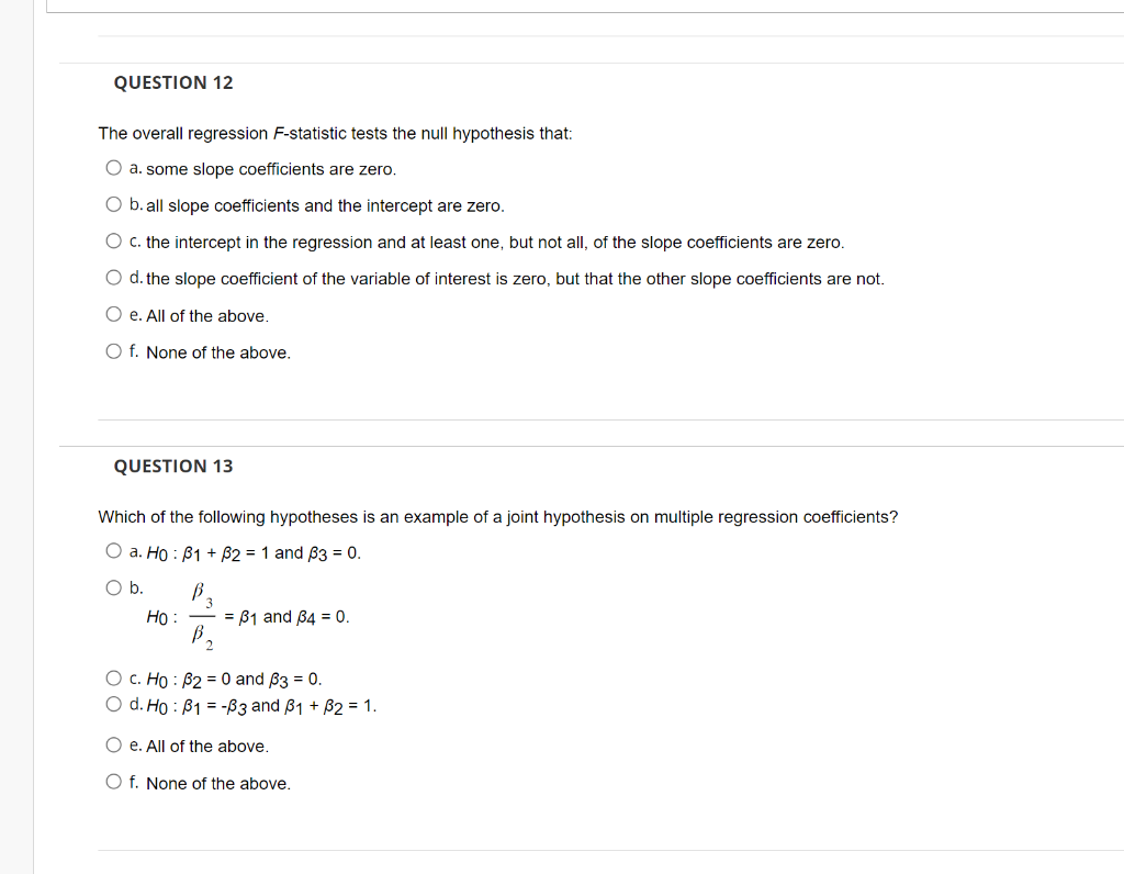 Solved Which of the following hypotheses is an | Chegg.com