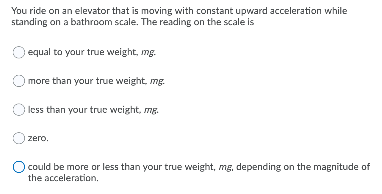 How Do you Know Your True Weight on a Scale