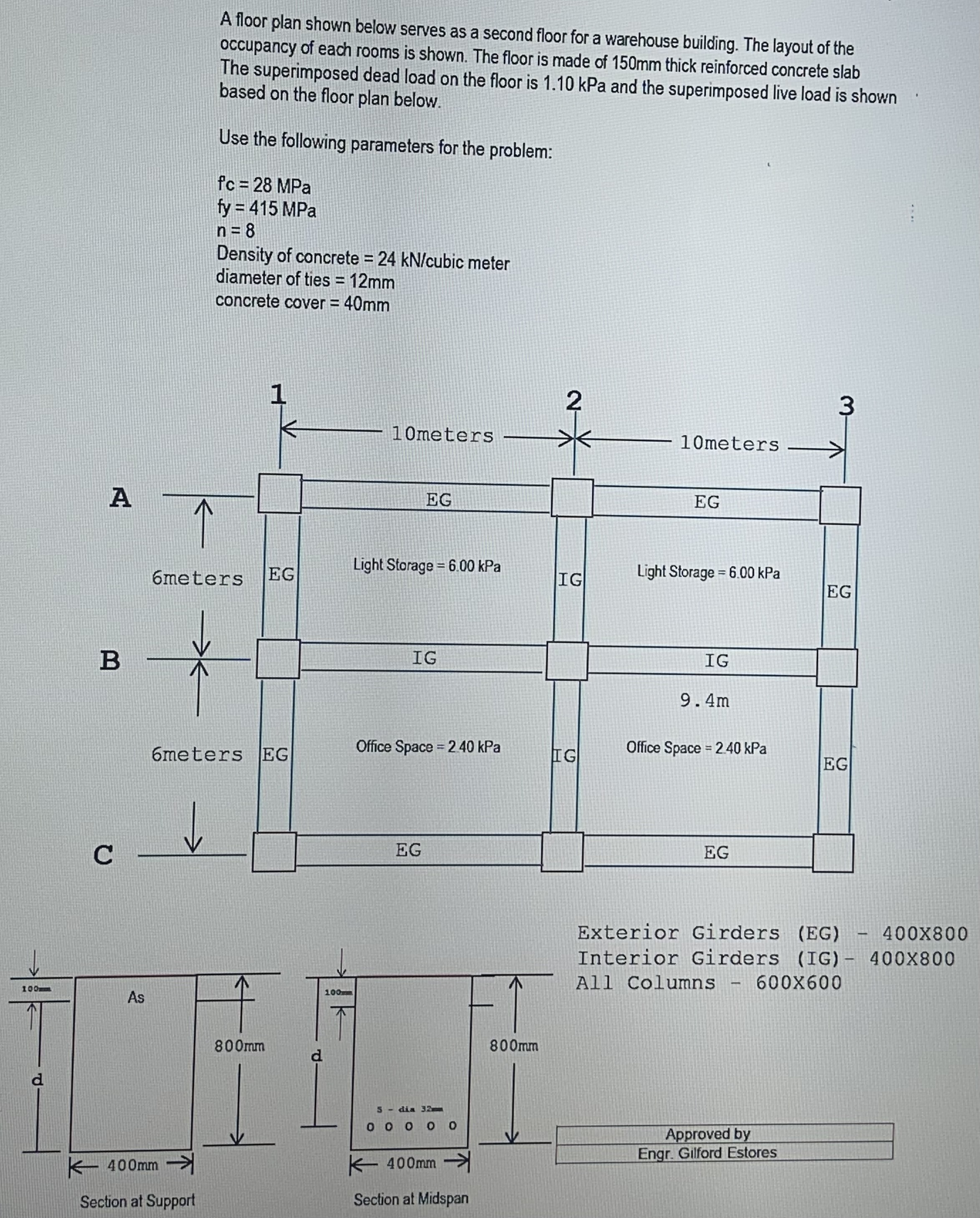 Solved A floor plan shown below serves as a second floor for | Chegg.com