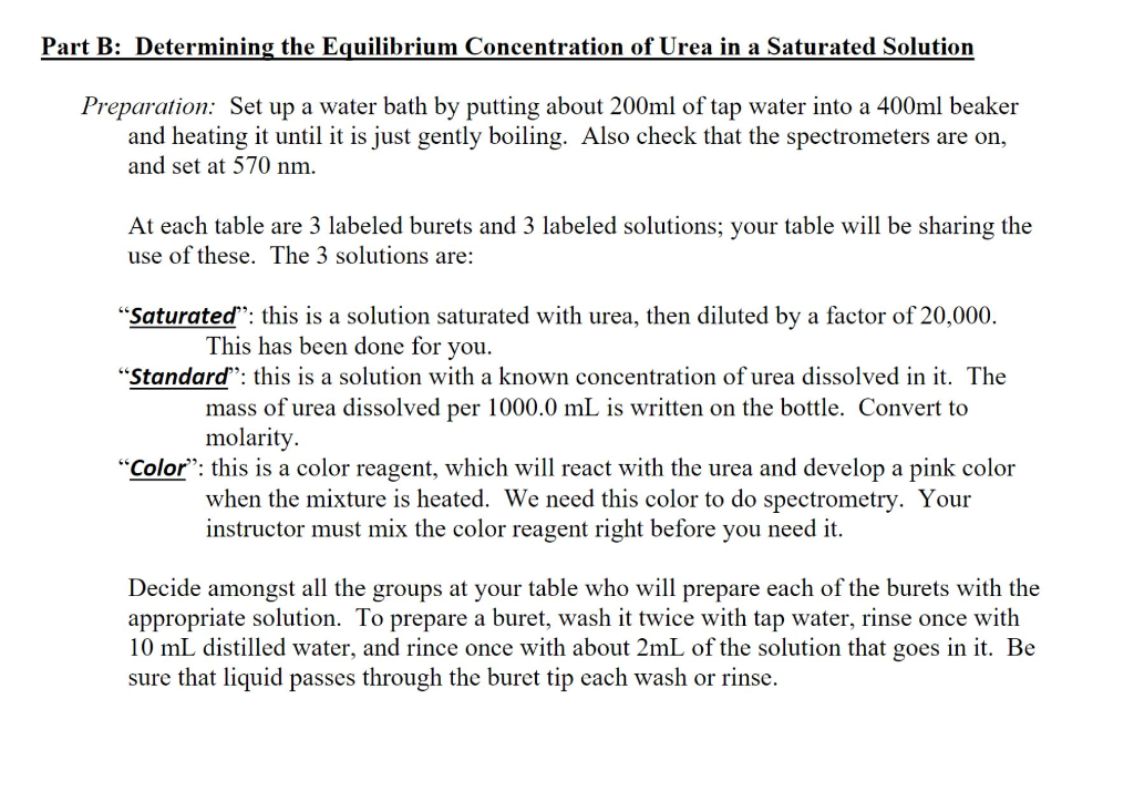 Experimental Method Part A Determining The Enthalpy Chegg