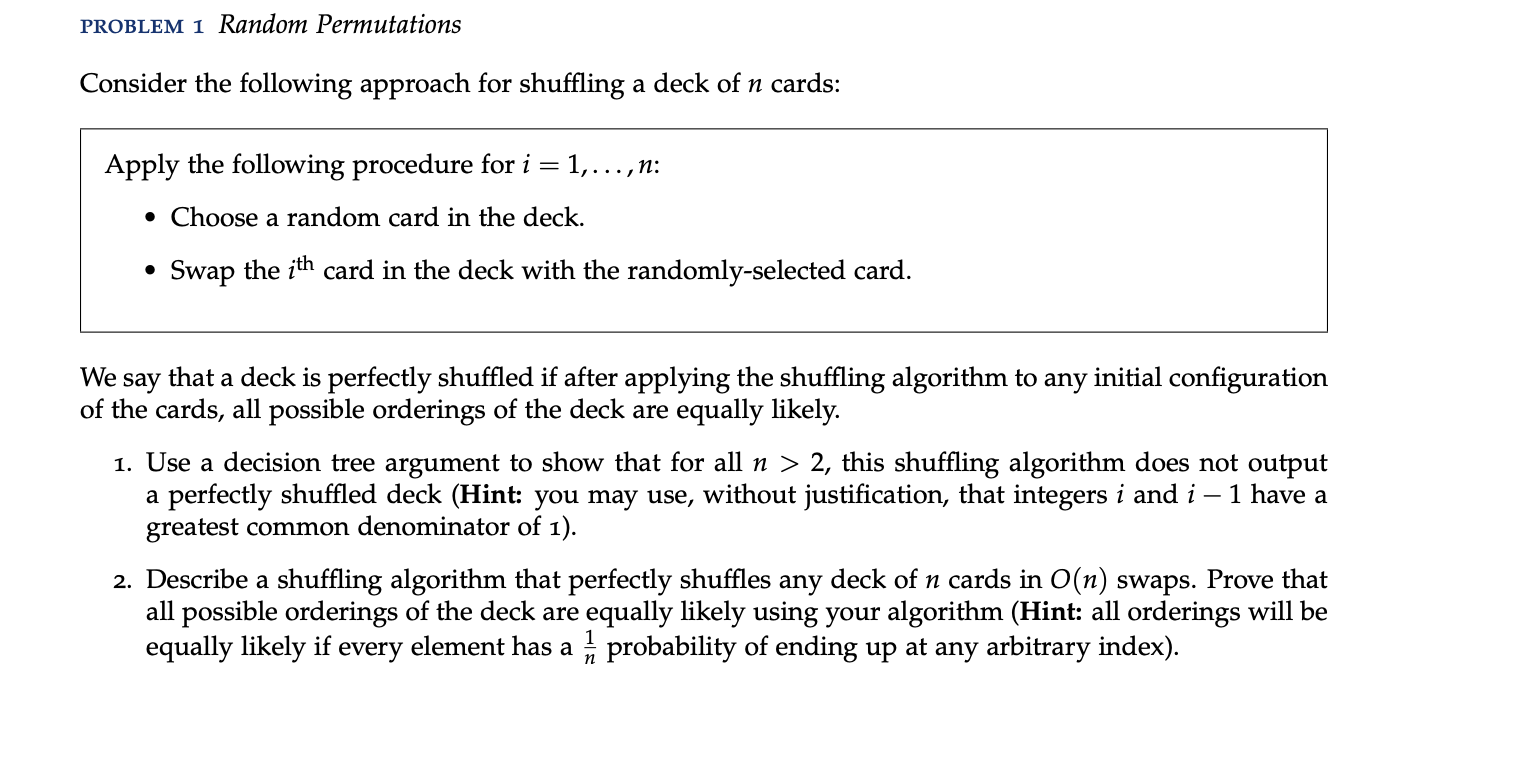 solved-problem-1-random-permutations-consider-the-following-chegg