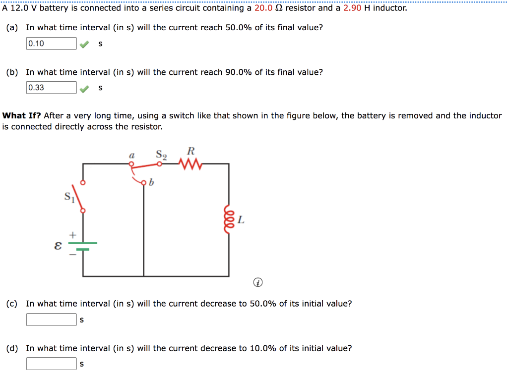 Solved A 12.0 V battery is connected into a series circuit