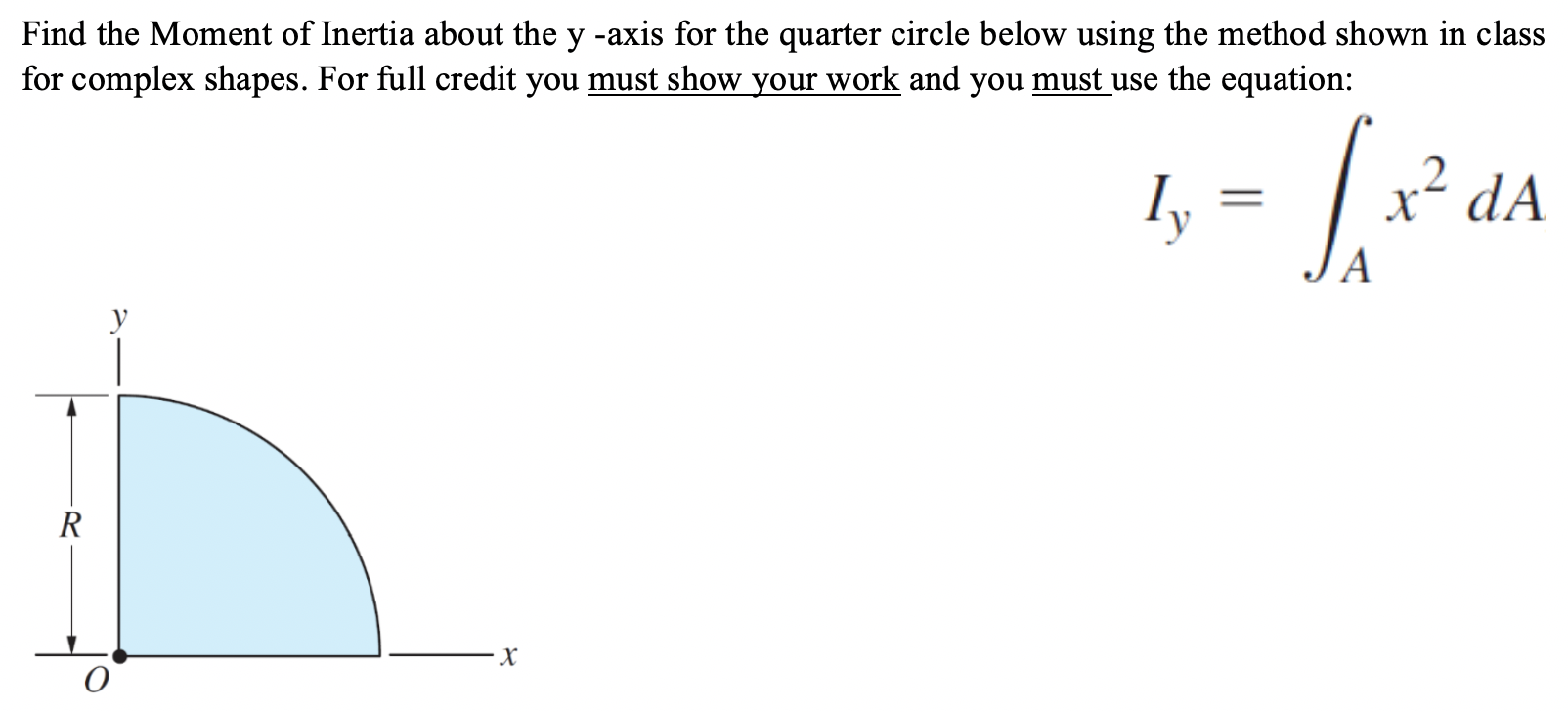 how to find moment of inertia of a circle