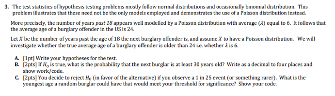 3. The test statistics of hypothesis testing problems | Chegg.com