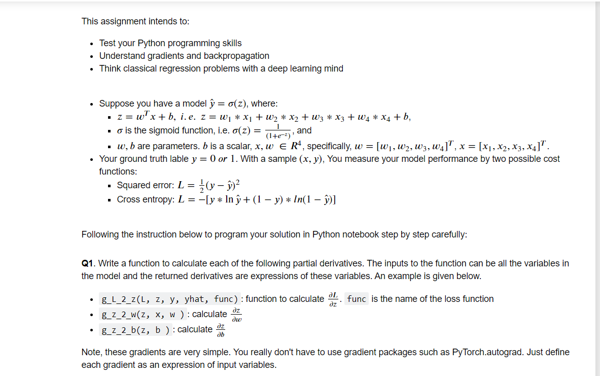 This assignment intends to: • Test your Python | Chegg.com