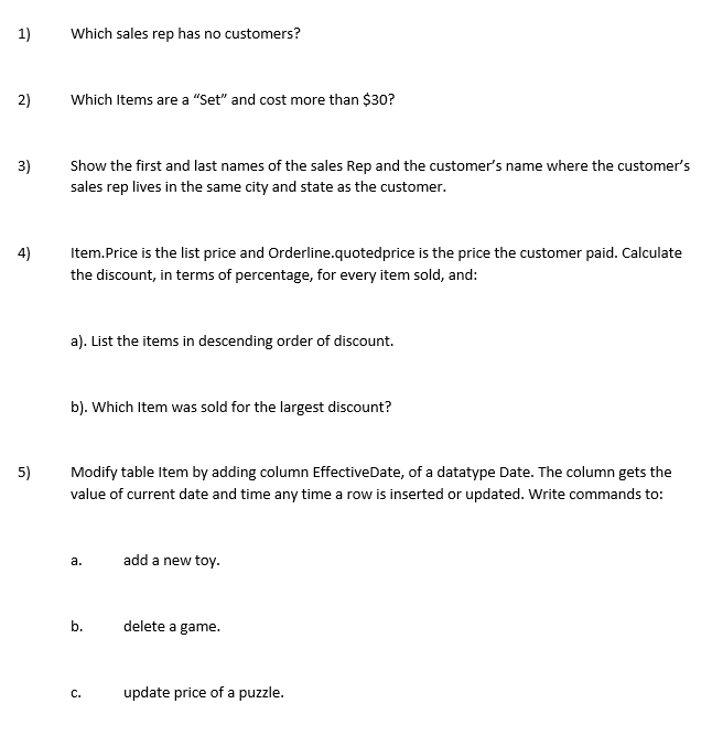 Solved Utilize SQL Query in Microsoft Access to answer the | Chegg.com