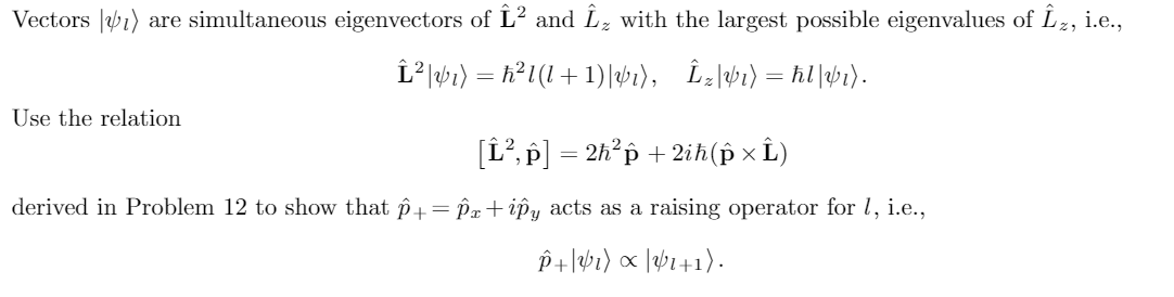 Solved Vectors (41) are simultaneous eigenvectors of Î? and | Chegg.com