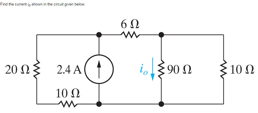 Solved Find the current io shown in the circuit given below. | Chegg.com