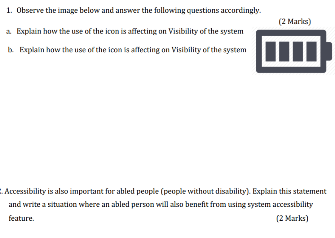 Solved SECTION C-Short Answers Questions (2*2=4 marks) 1. | Chegg.com