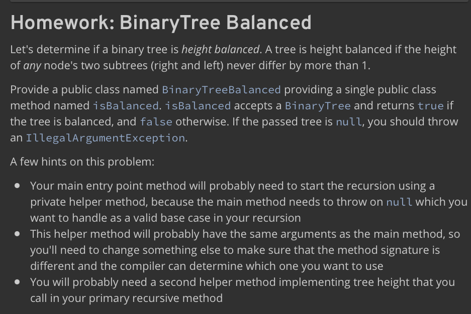 Solved Let's determine if a binary tree is height balanced. | Chegg.com