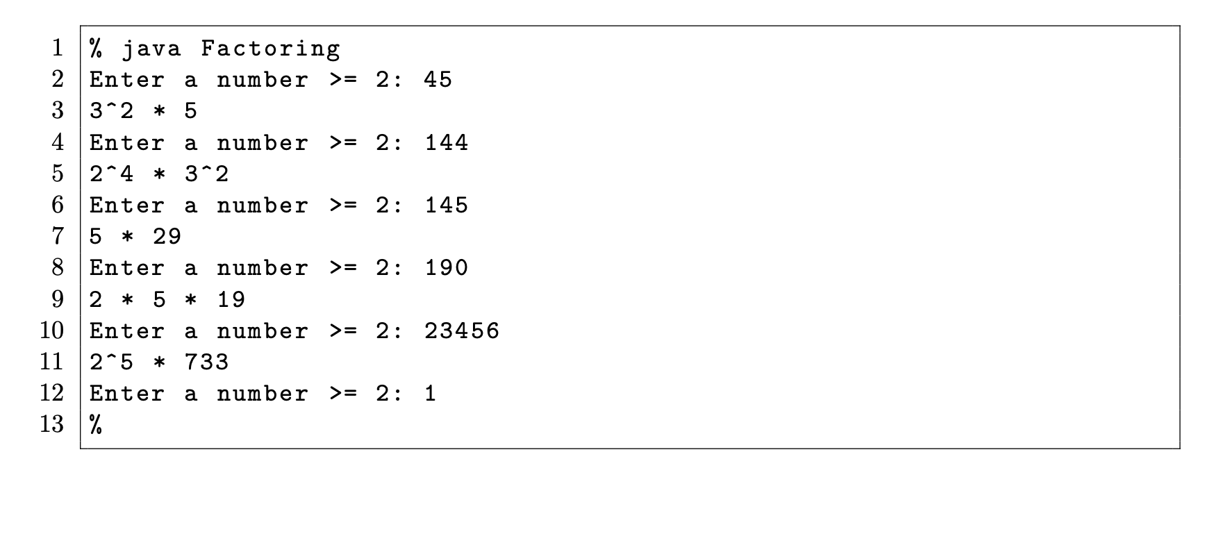Solved Java. Write a code for the prime factorization of a