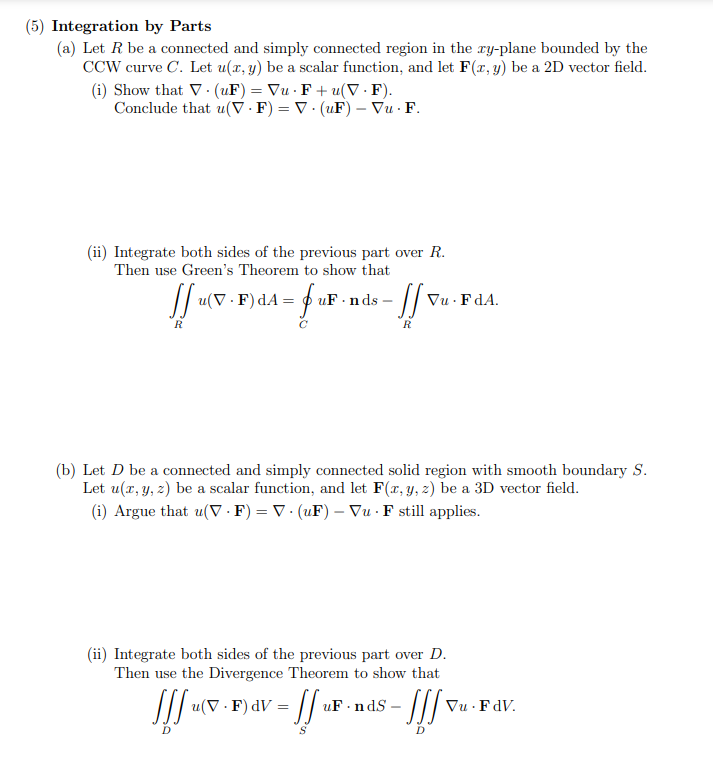 Solved 5) Integration By Parts (a) Let R Be A Connected And | Chegg.com