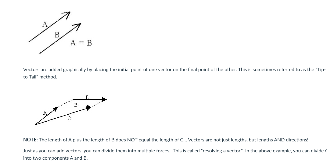 Solved Forces are usually represented by vectors;