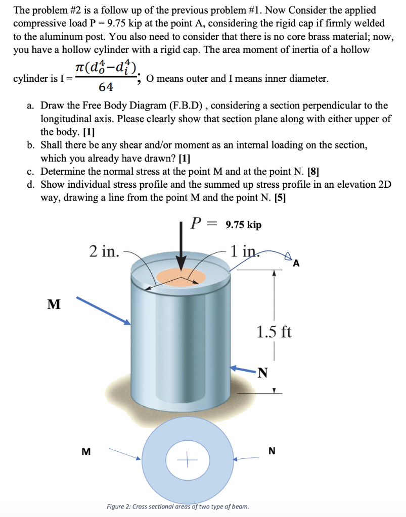 solved-a-the-aluminum-post-shown-in-the-below-figure-is-chegg