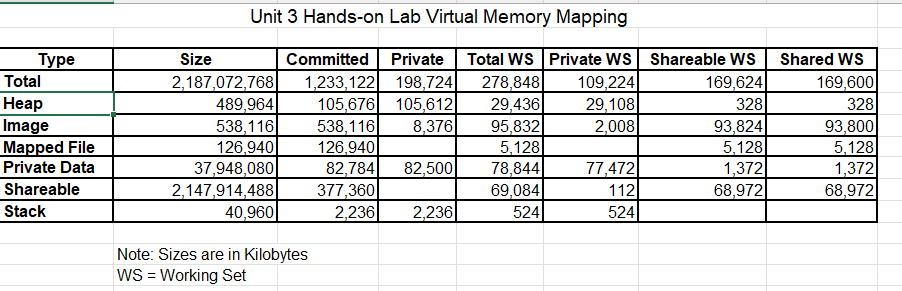 Unit 3 Hands-on Lab Virtual Memory Mapping