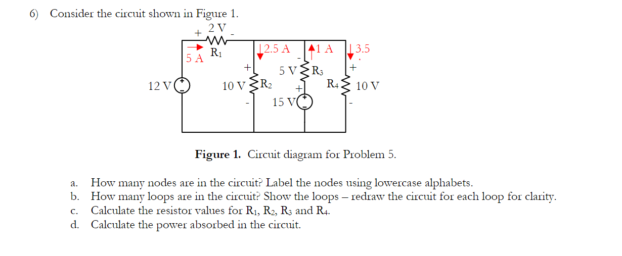 Solved 6) Consider the circuit shown in Figure 1. Figure 1. | Chegg.com