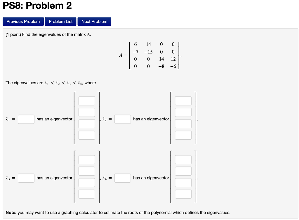 Solved PS8: Problem 2 Previous Problem Problem List Next | Chegg.com