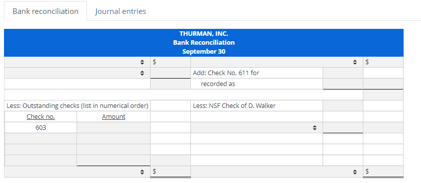 Solved Bank Reconciliation The bank reconciliation made by
