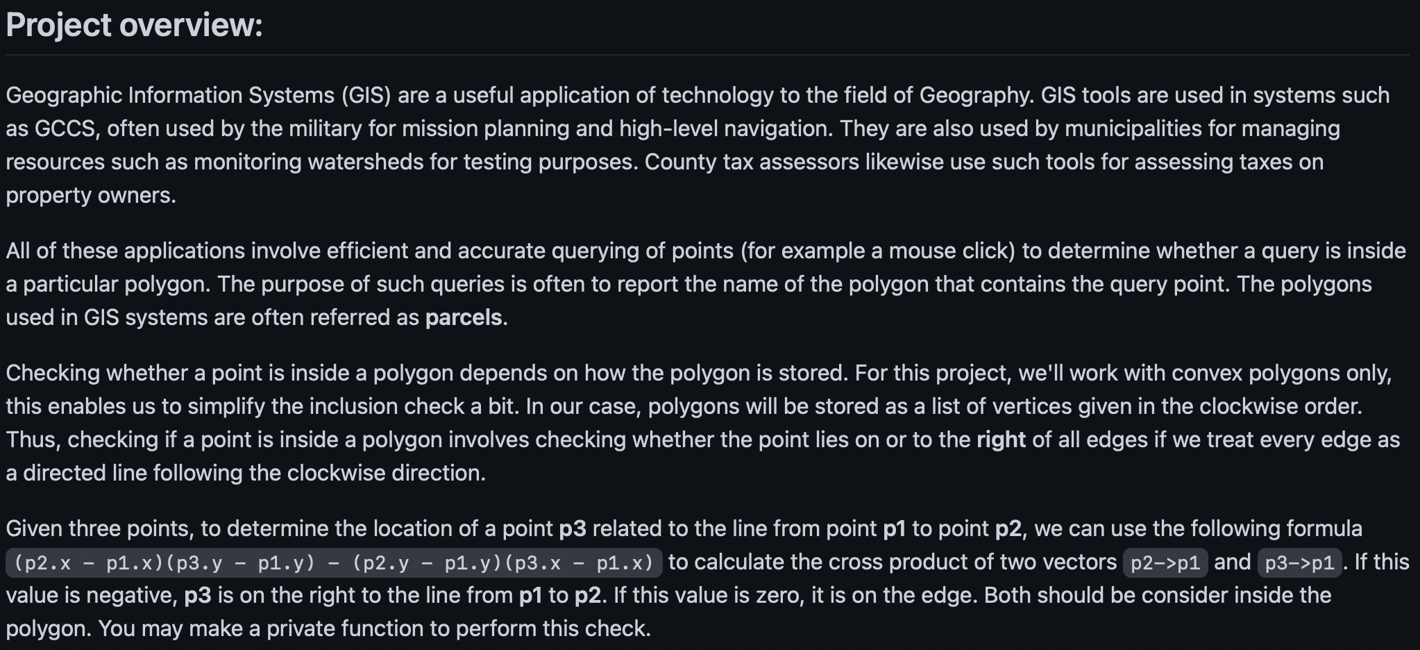 Project overview: Geographic Information Systems | Chegg.com