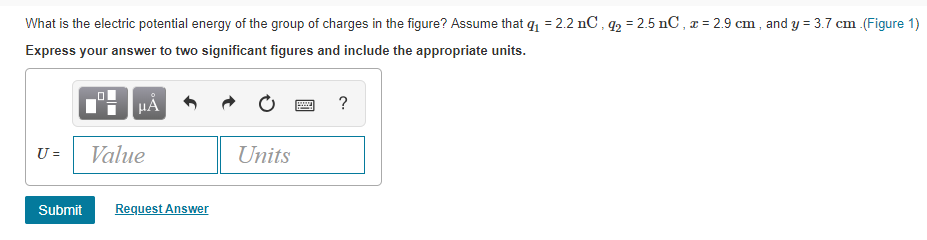 Solved What is the electric potential energy of the group of | Chegg.com