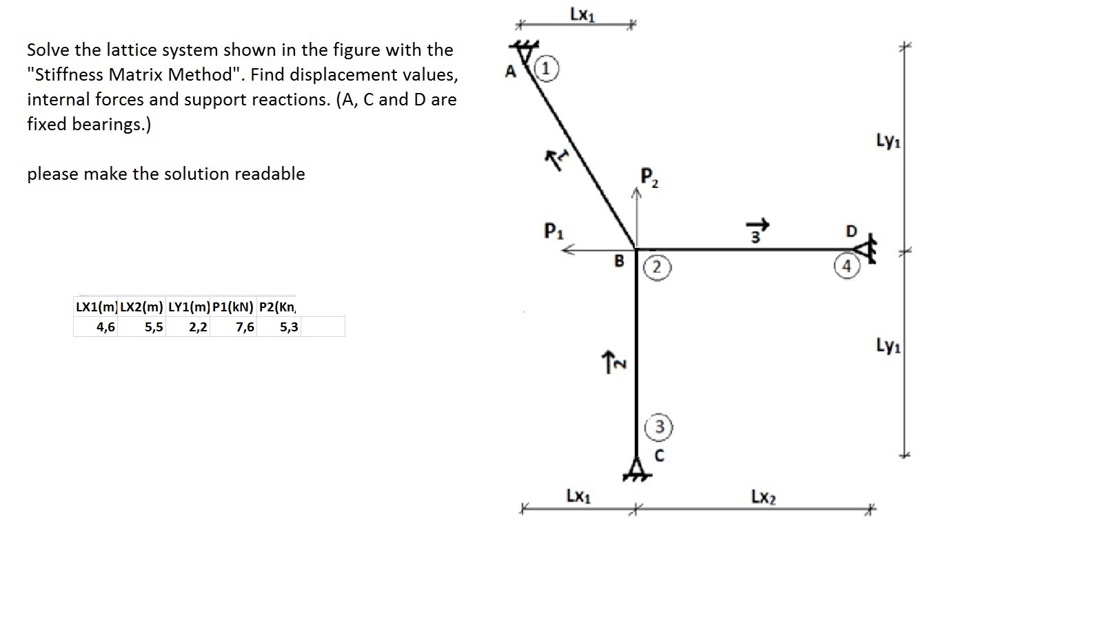 Solved LX1 A 1 Solve the lattice system shown in the figure | Chegg.com