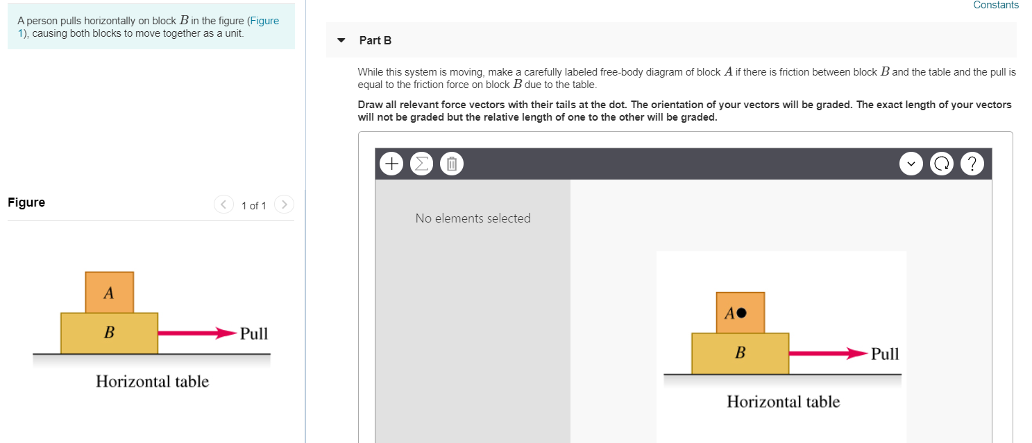 Solved Constants A Person Pulls Horizontally On Block B In | Chegg.com