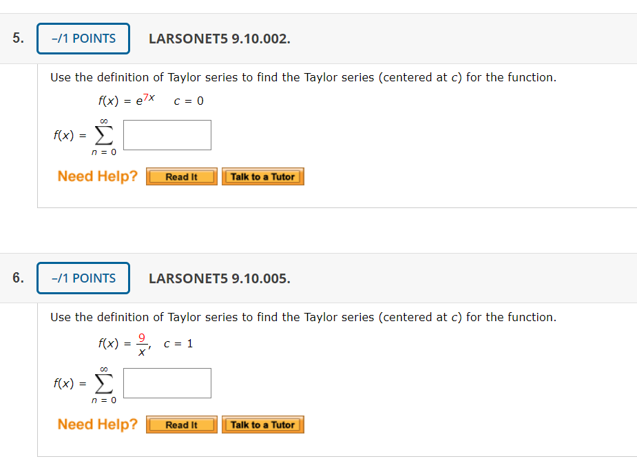 Solved -/1 POINTS LARSONET5 9.10.002. Use the definition of | Chegg.com