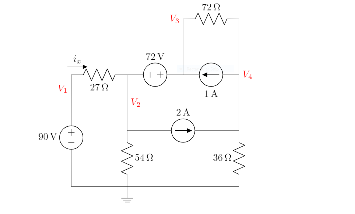 Solved For the following circuit, write the node equations. | Chegg.com